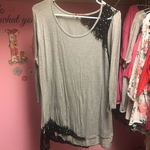 Tunic high low top
